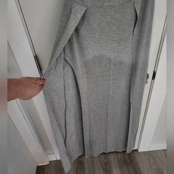 Light Gray Long UK2LA Dress with suits up both sides size L - Picture 2 of 4